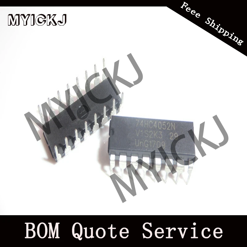 5 шт. 74HC4052N MUX/DEMUX DUAL 4X1 16DIP микросхема|Светодиодные чипы| |