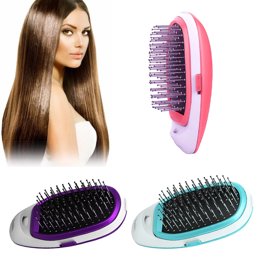 

Расческа-выпрямитель для волос с отрицательными ионами, портативная электрическая щетка-выпрямитель для волос, Антистатический массаж, ми...