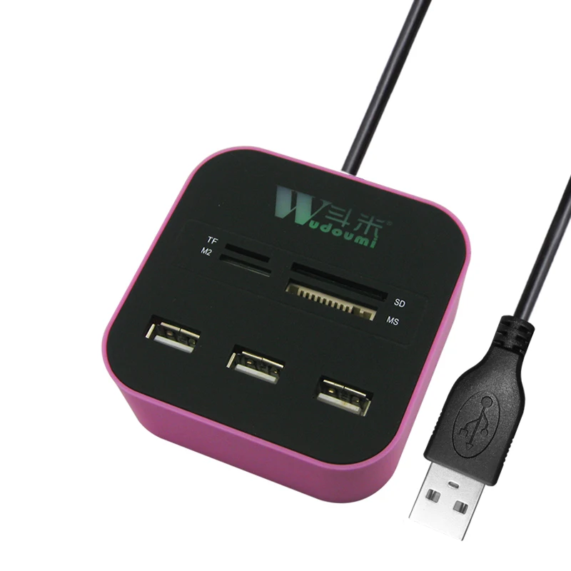 USB COMBO 3 порта HUB 2.0 концентратор + Мульти Card Reader все в одном для SD/MMC/ m2/MS/mp Pro Duo много