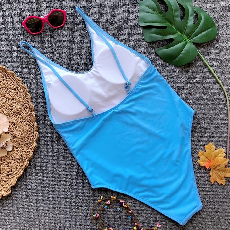 Бикини с рисунком фламинго 2018 женский сексуальный цельный купальник тонкий