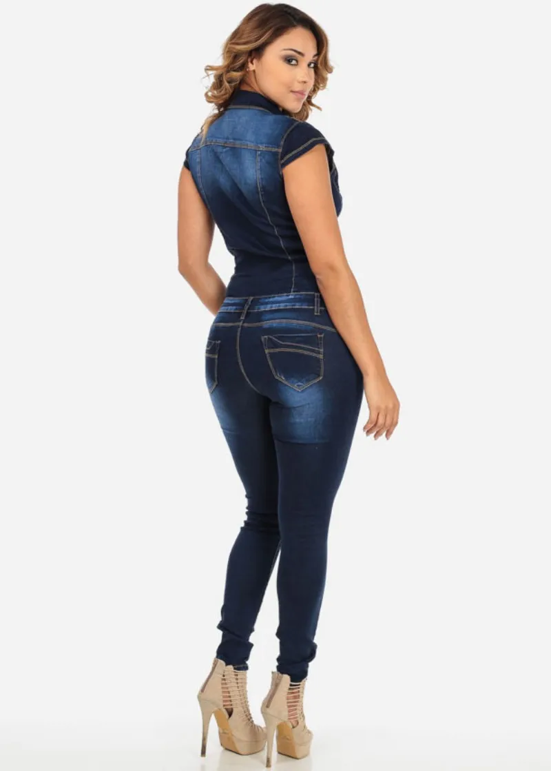 Элегантный женский джинсовый комбинезон YSMARKET длинный для женщин Модный летний