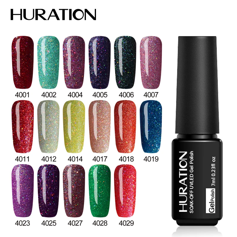 Huration UV гель для ногтей Красочные Гибридный Красный Bling неоновые Лак Живопись Soak Off