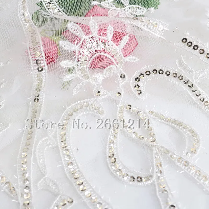 Блестящая нигерийская французская ткань 5 ярдов блестящая африканская кружевная