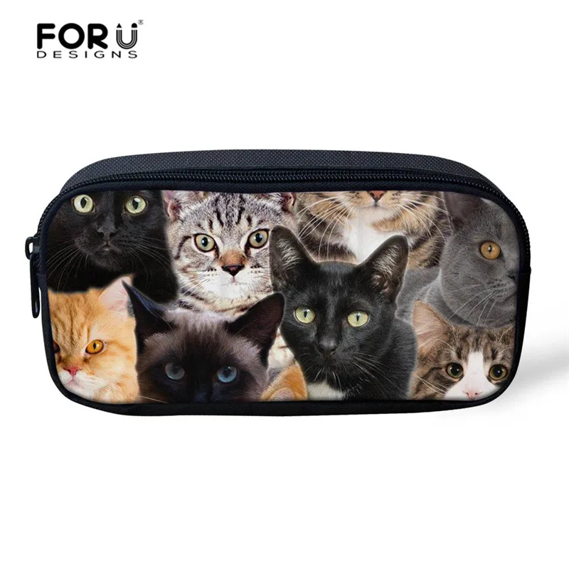 Z4595K FORUDESIGNS/3 шт./компл. очаровательного котенка кота школьный рюкзак для девочек синий школьный учащихся начальной школы книга сумка Mochila escolar - Цвет: Z4595K