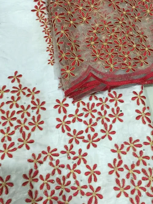 Beaded bazin riche getzner African fabric guipure lace high quality embroidery fabrics brode 08 | Дом и сад