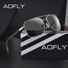 Мужские солнцезащитные очки для вождения AOFLY, классические винтажные поляризационные очки в квадратной оправе с защитой UV400, AF8187, 2019