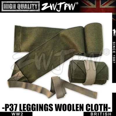 

WW2 UK ARMY EQUIPMENT P37 Woolen Leggings High quality REPLICA ARMY GREEN ZWJP