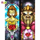 DPF DIY красавица чудовище 5D домашний декор мозаика полная квадратная алмазная живопись вышивка крестиком Алмазная вышивка Мультяшные ремесла наборы