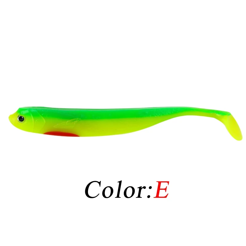 SEAPESCA 2 шт./лот, приманки для рыбалки, мягкие приманки 150 мм, 16 г, мягкие силиконовые приманки Lurs Shad для ловли карпа, искусственные приманки для ловли карпа JK165 - Цвет: E