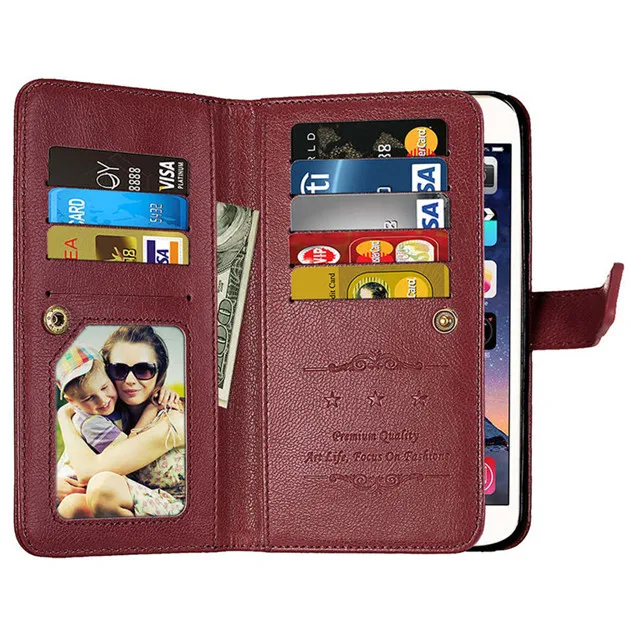 brown Чехол для Nokia 5, чехол для Nokia 2, 3, чехол для Nokia 6, из искусственной кожи чехол для Nokia 6,1, флип-кошелек, сумка для нескольких карт, силиконовая задняя крышка - Color: brown