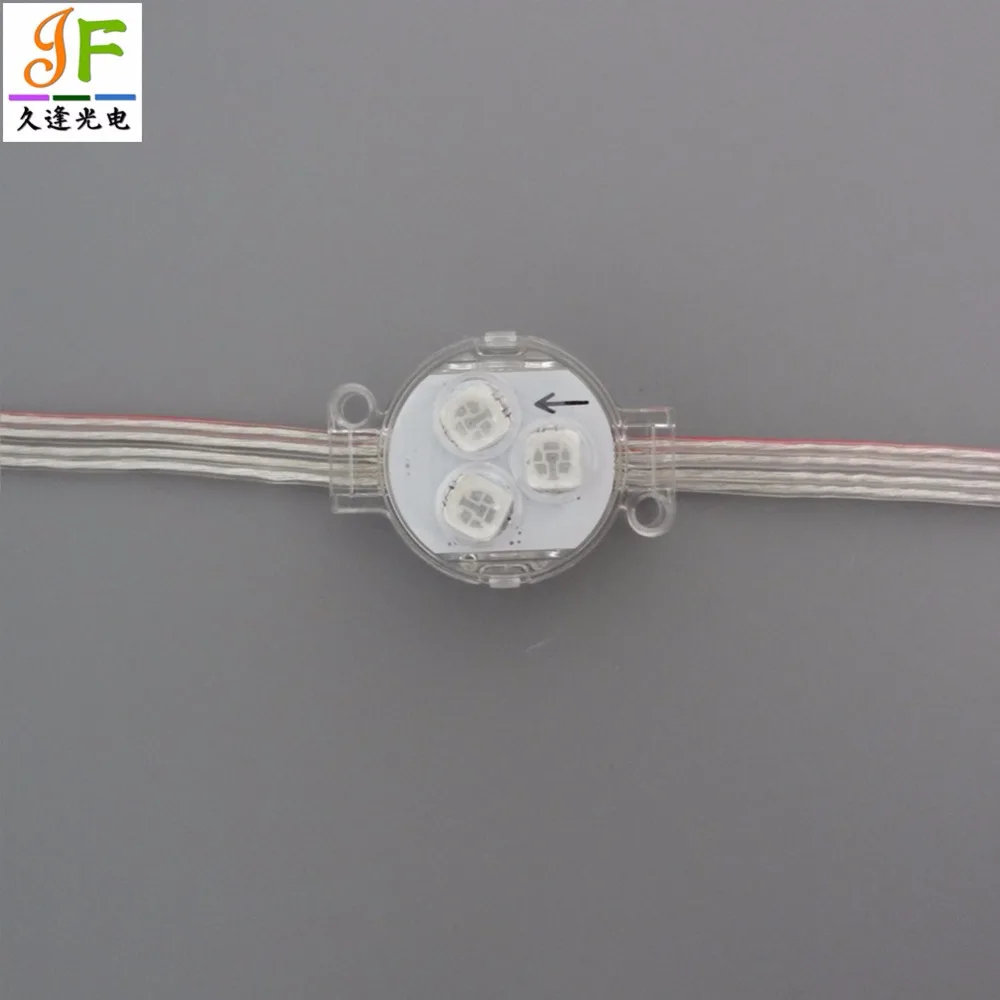 200 шт. 20 шт./лот WS2811 D30E 5050 RGB SMD 3 светодиодный S 30 мм сменный ЖК-экран свет IP65 светодиодный пиксельный RGB светодиодные лампы прозрачный coverDC12V