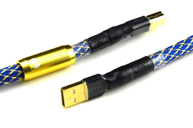ATAUDIO посеребренный G5 Hifi usb кабель высокого качества 6N OFC type A-B DAC Дата-кабель USB