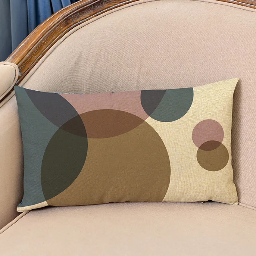 Подушки с геометрическим узором на талию подушка из хлопка и льна 30x50 см