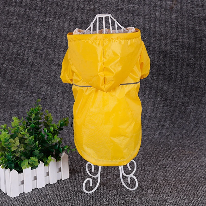 Dog Raincoat PU Reflective Raincoat Rain Coat S-XXL Hooded Sweatshirt Waterproof PU Vest Waterproof For Dogs Cats Clothing Cloth
