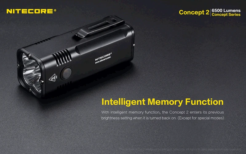 Новое поступление, Nitecore Concept 2 CREE XHP35 HD светодиодный фонарь светильник 6500 люменов, супер яркий светильник-вспышка с дальностью луча 398 м