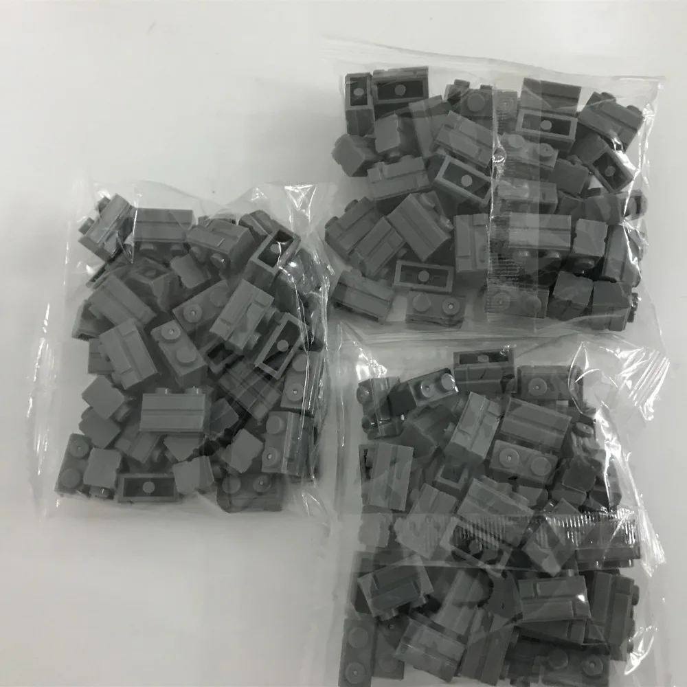 MOC DIY строительные блоки кирпичные базовые детали 1x2 городской дом темно серый 50