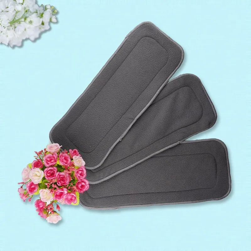 

1Pc 4 Layers Newborn Infant Nappies Bamboo Charcoal Insert Washable Baby Cloth Diaper Mat Nappy Changing Pad Liners Reusable