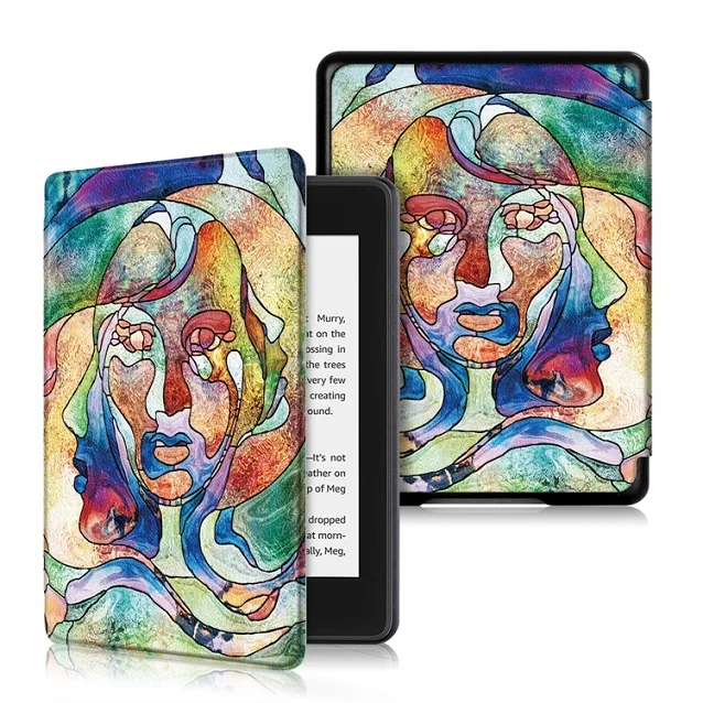 3 Kindle Paperwhite чехол с принтом из искусственной кожи Smart Cover для Funda Kindle Paperwhite 4 чехол с функцией автоматического пробуждения/сна - Цвет: 3
