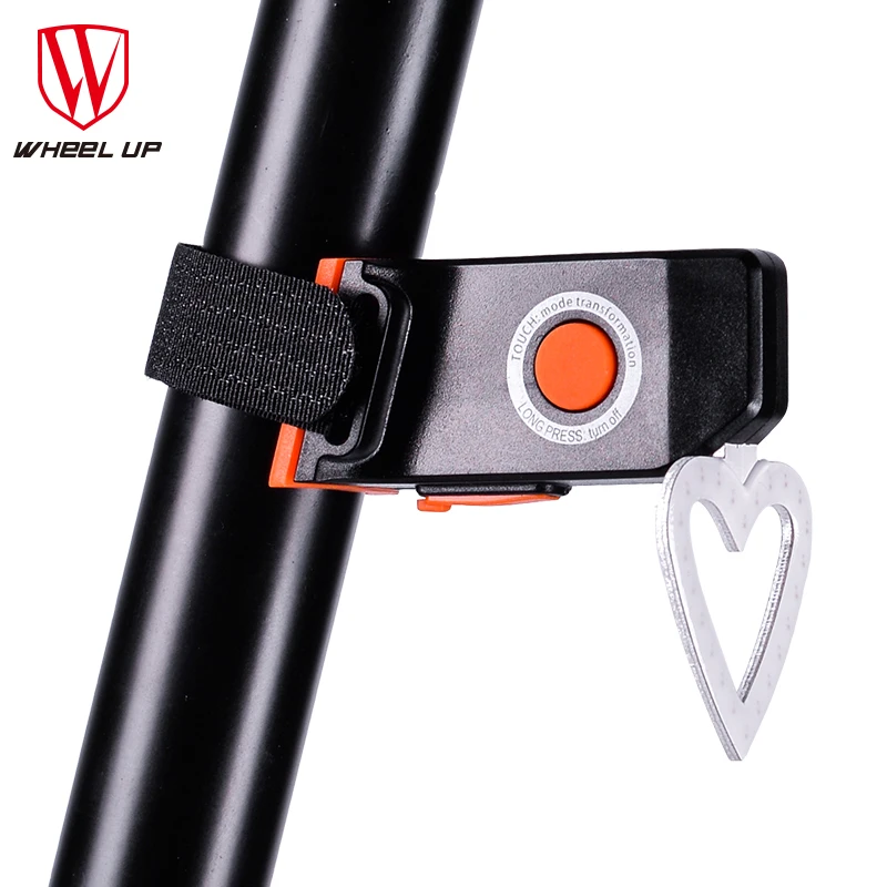 2018 Creative Cycling USB Rechargeable Bicycle LED Taillight Safety Warning Light Rear 5 modes Heart Circular Shaped | Спорт и