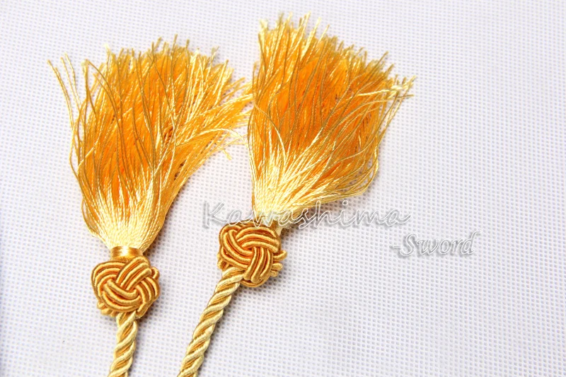 Японский самурайский меч шелковая сумка золотого цвета вышитый античный рисунок