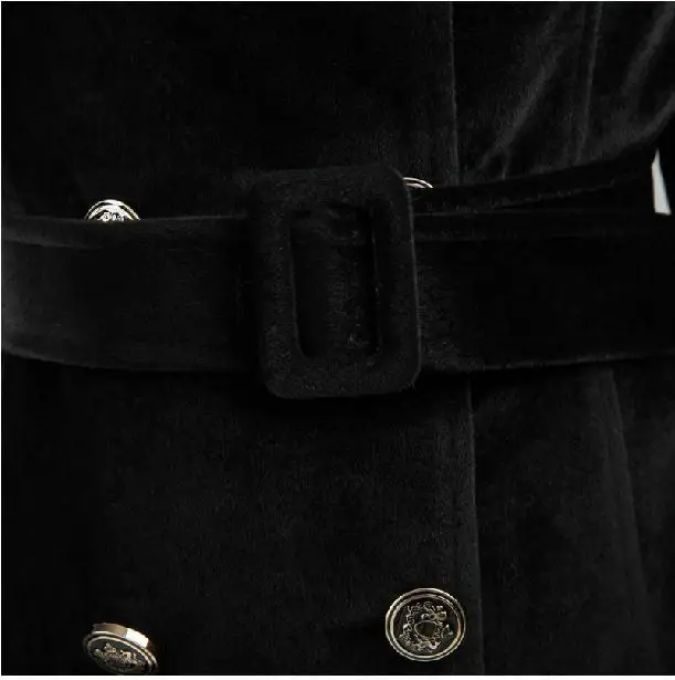 Двубортный Тонкий шерстяной Тренч с поясом Женский кашемировый длинное пальто |