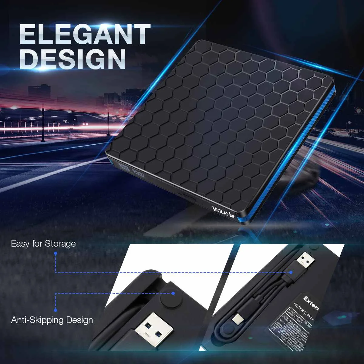 External DVD Drive Optical Drive USB 3.0 CD ROM Player CD-RW Burner Writer Reader Recorder Portatil for Laptop Windows PC