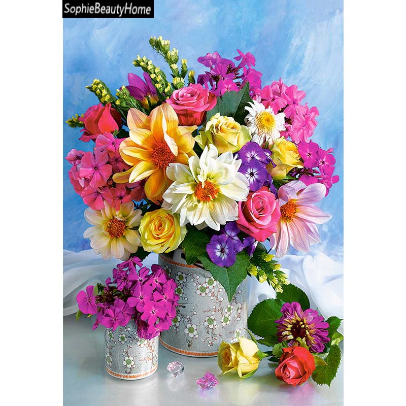 

Sophie beauty home acupuncture diamond embroidery flowers full diamond crystal mosaic painting diamond cross stitch DIY crafts