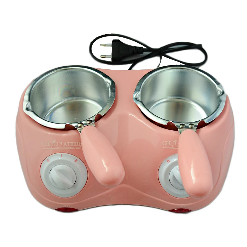 Chocolatiere Электрический двойной духовой плавильный горшок для шоколада домашний