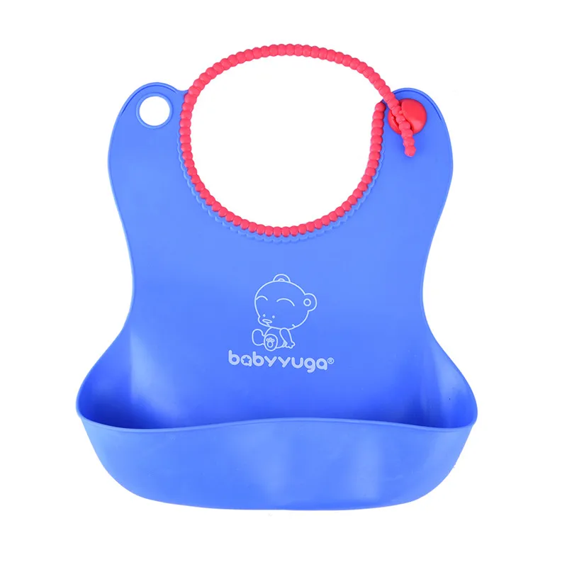 Детский силиконовый слюнявчик цветной водонепроницаемый одноразовый нагрудник