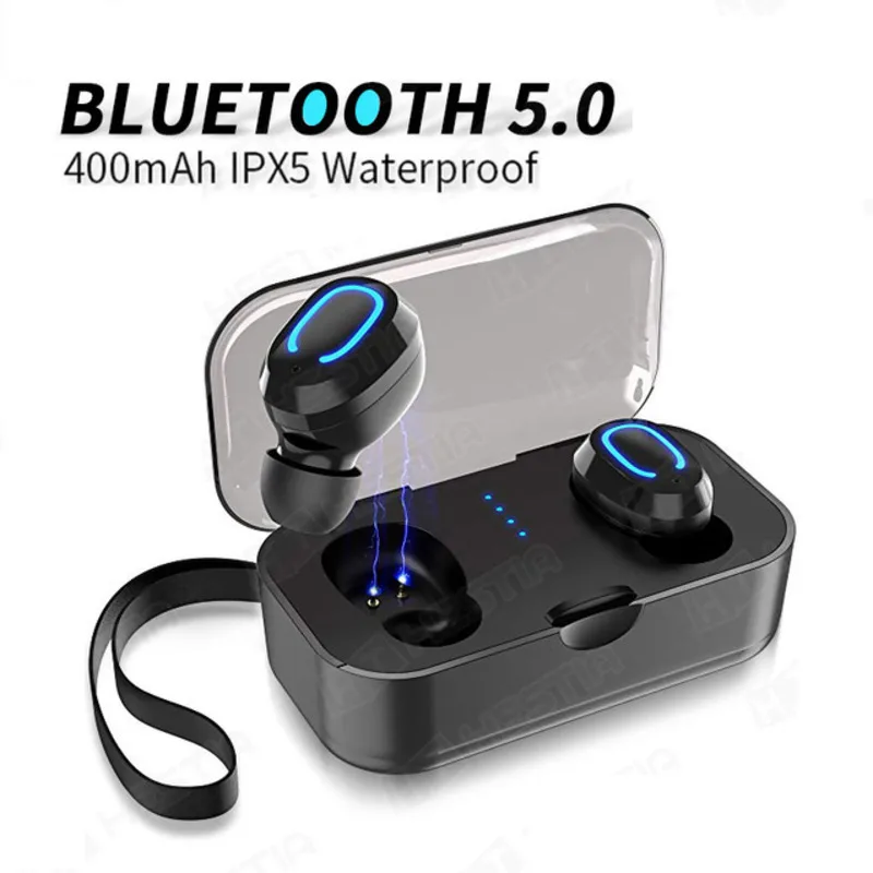 

3D стерео беспроводные Bluetooth-наушники, спортивные водонепроницаемые наушники, игровая гарнитура с внешним аккумулятором для всех смартфоно...