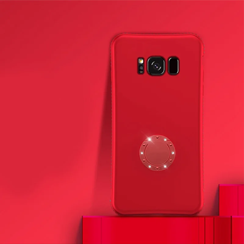 Роскошный Блестящий Мягкий силиконовый чехол из ТПУ со стразами для Samsung Galaxy S10E S8