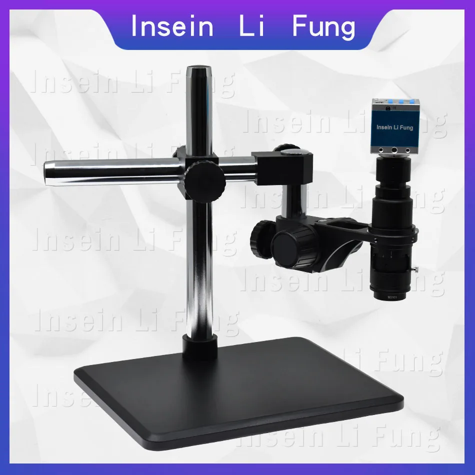 16MP 1080P HDMI USB Electronic Video Microscope Camera TF Card Storage+20X-180X Continuous Zoom C-Mount Lens+Bracket+LED Light |