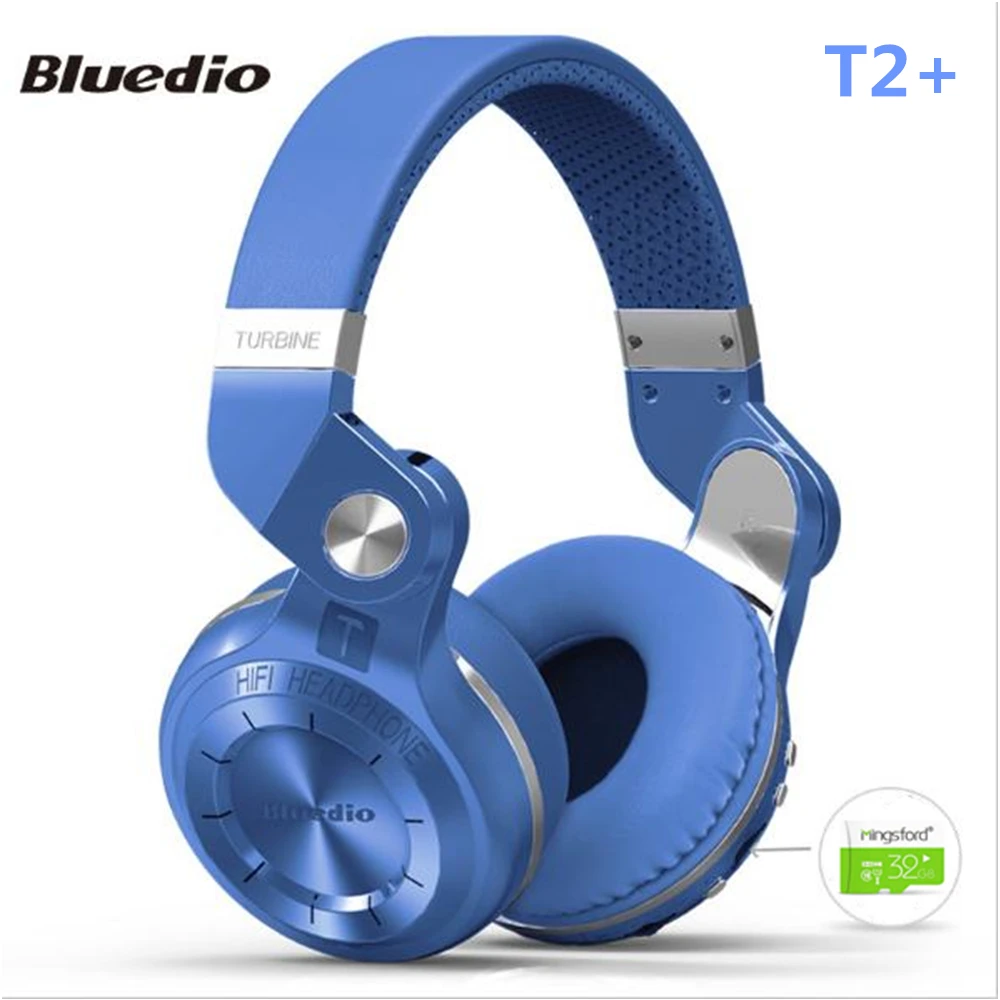 Оригиналные Bluedio T2 + складные наушники Bluetooth игровая гарнитура стерео Поддержка FM