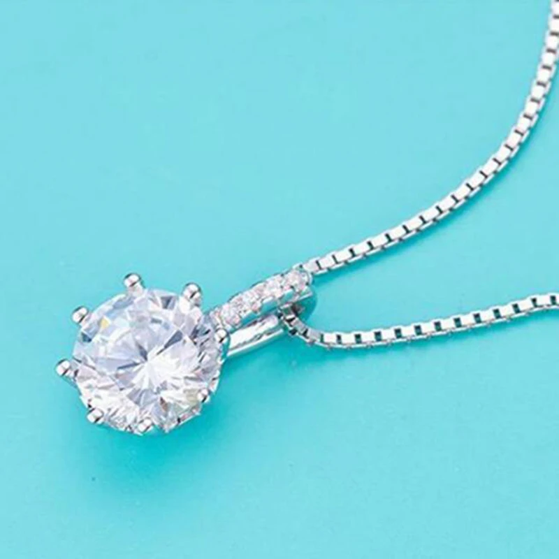 Женское ожерелье из серебра 925 пробы с фианитом | Украшения и аксессуары