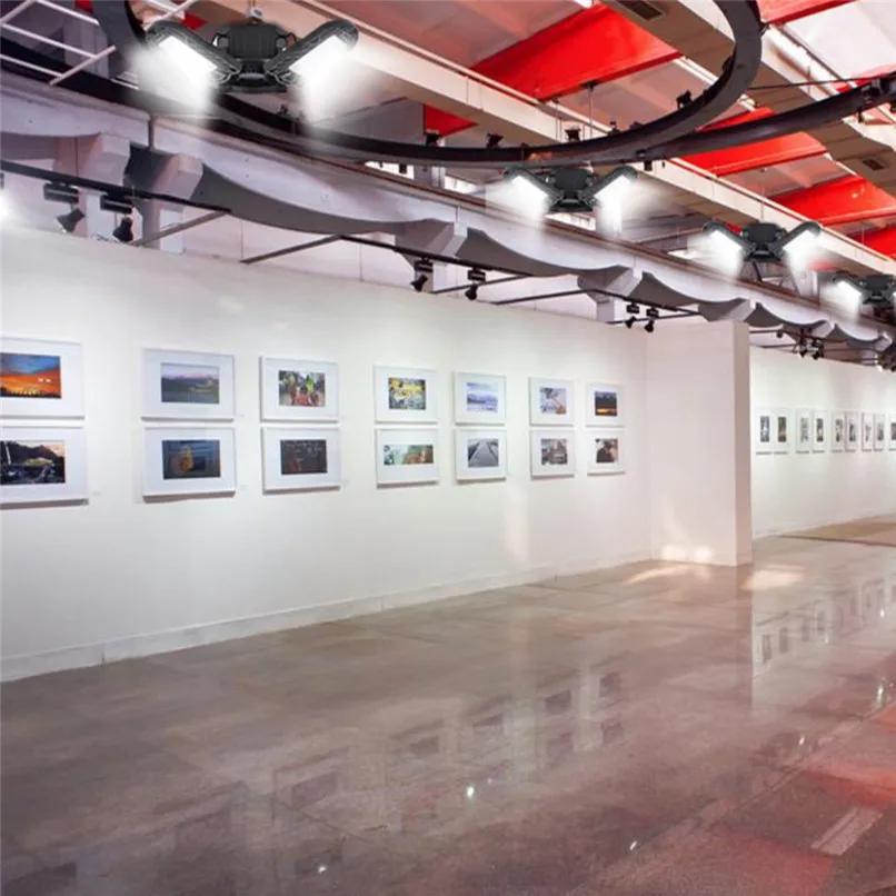 6000лм светодиодный деформируемый светильник для гаража с датчиком движения