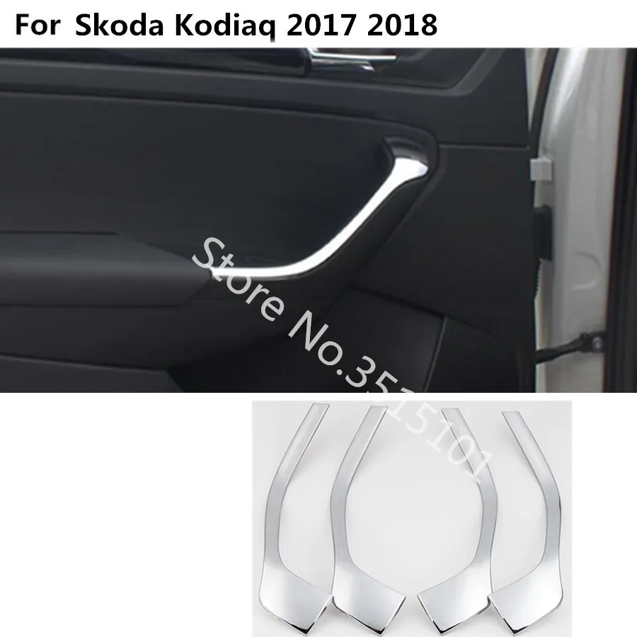 

Car Molding Door Window Glass Inner Panel Armrest Lift Switch Button Trim Frame 4pcs For Skoda Kodiaq 2017 2018 2019 2020