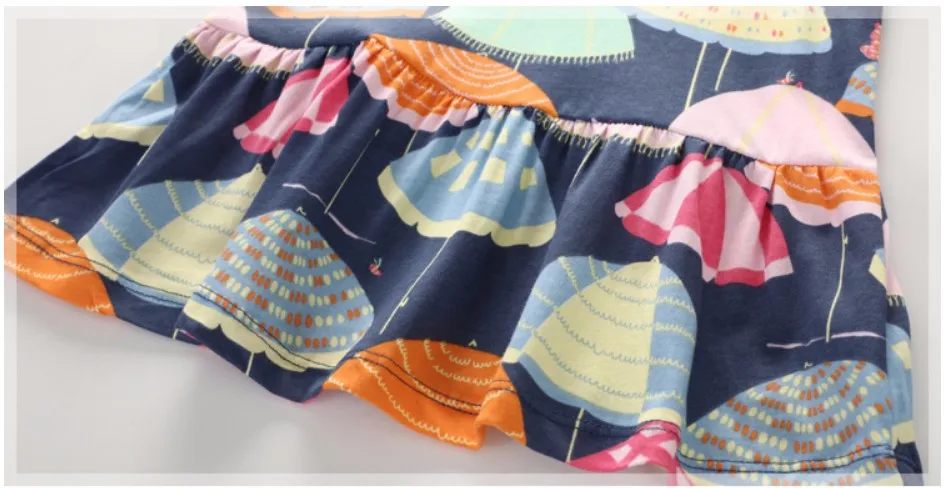 Little maven 2018 new summer baby girls brand dress kids Cotton umbrella print children short sleeve dresses S0333 | Детская одежда и