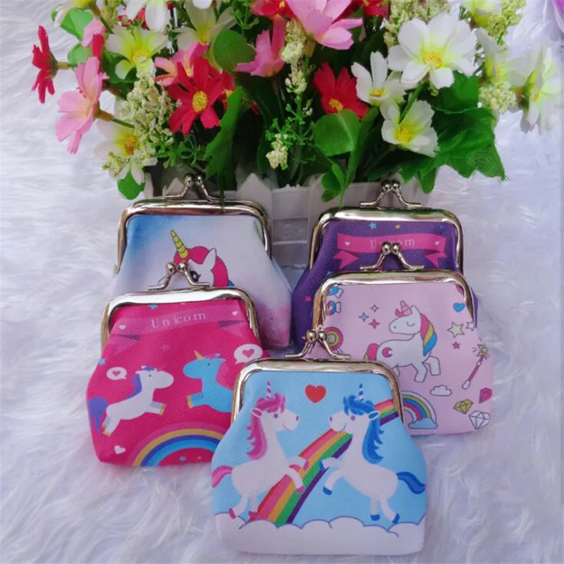 Кошельки для монет с мультяшным единорогом и русалочкой женские Мини кошельки