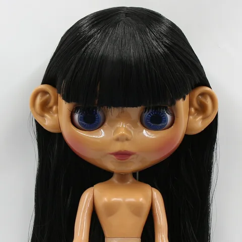 Кукла Blythe DBS, игрушка из глины, белого цвета, с натуральным загорелым, темным и очень черным кожей, только уши, без куклы