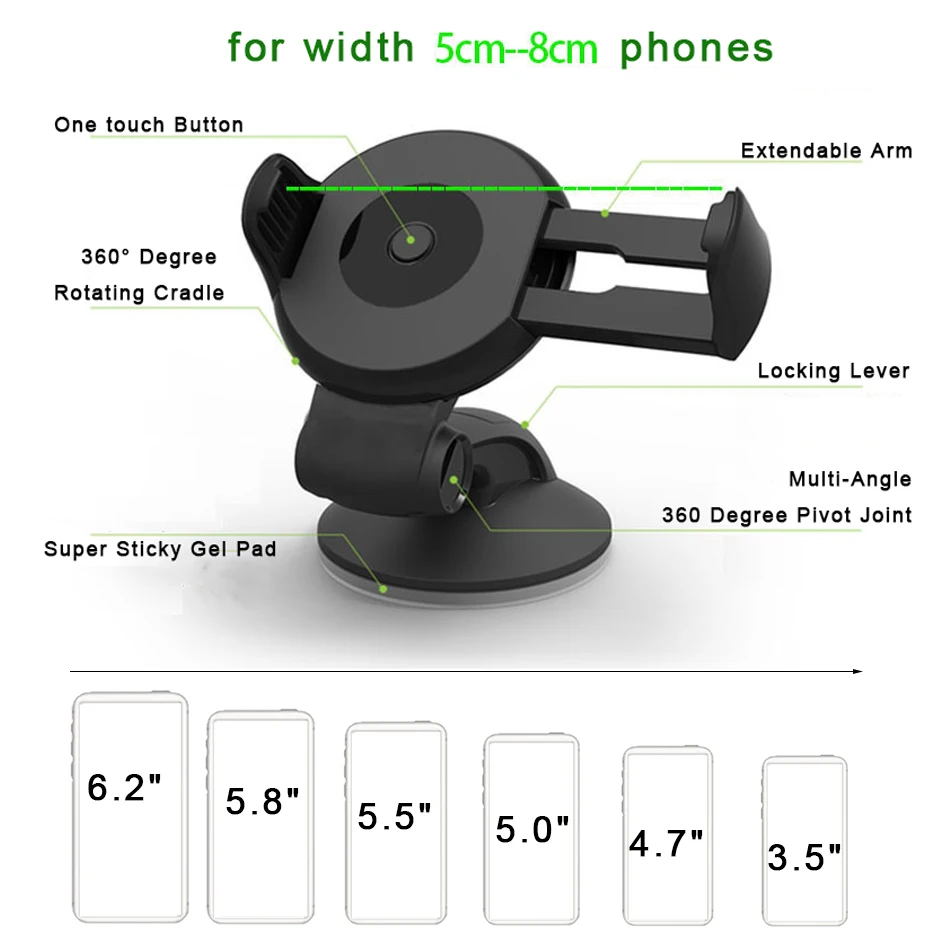 support telephone voiture mini cellphone holder car stand soporte celular para auto mobile suction cup car holder telefoonhouder free global shipping