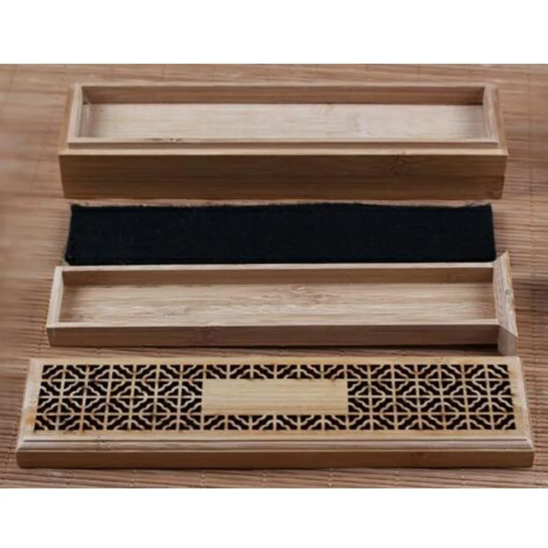Бамбуковая подставка для ароматических палочек с ящиком Joss-stick Box Hollow Zen leing Censer Home