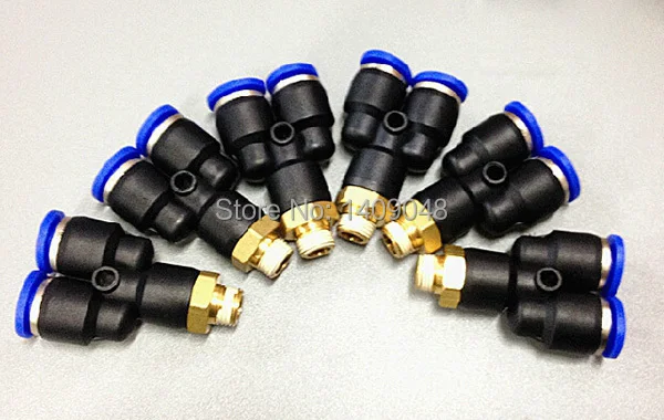 10 шт. в партии тройник быстрая труба пластиковый фитинг для труб пневматический