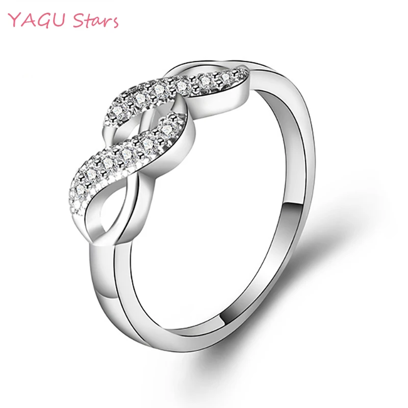 Винтажные кольца из стерлингового серебра 925 пробы романтические бесконечные