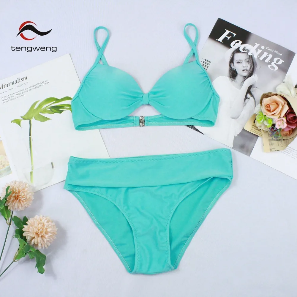 2019 сексуальный женский бикини с пуш ап бандо плюс размер купальник из двух частей