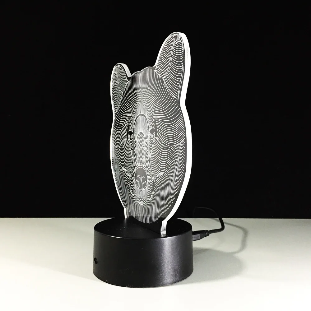 МИШКА 3d лампа дистанционного касания цвет ful 3d ночник творческие подарки необычные настольные лампы Usb Led 7 цветов изменить настольная лампа