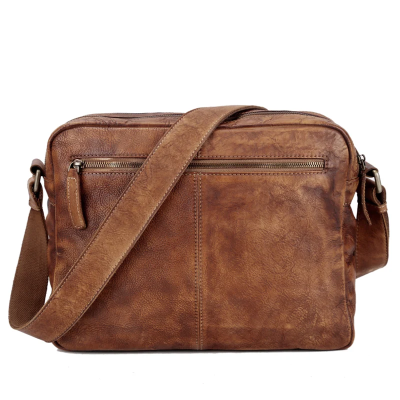 MANJH Мужская Дизайнерская Сумка через плечо ручная работа натуральная кожа