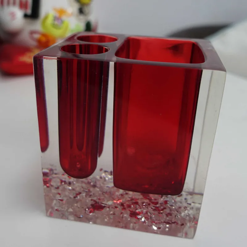 5pcs Bathroom Accessories Set Crystal Ice Flower Transparent Acrylic Soap Dish Dispenser Toothbrush Holder Tumbler Wash Kit | Дом и сад