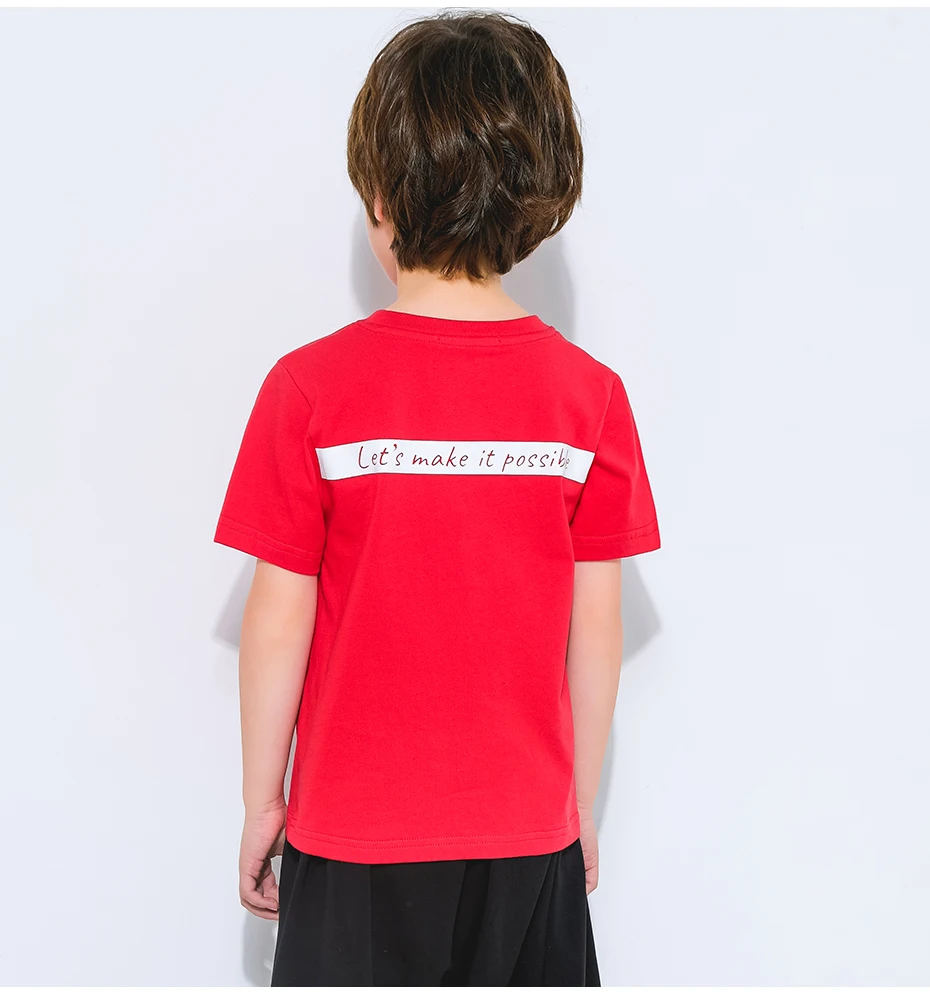 Pioneer Kids/футболки стандартной посадки летняя футболка для мальчиков-подростков Повседневная тонкая хлопковая Футболка для детей, одежда BDT910129