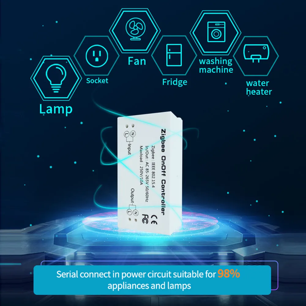 Беспроводной коммутационный модуль Zigbee для умного дома Echo/Smart Things концентратора
