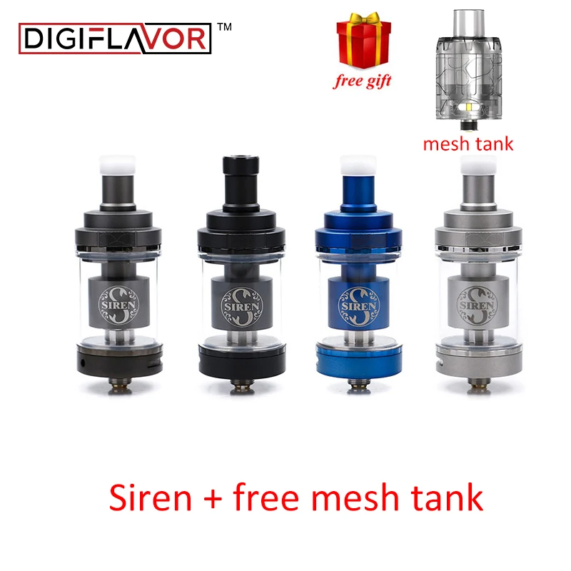 Бесплатный подарок Digiflavor Siren V2 GTA MTL бак 22 мм siren 2 версии мл танк распылитель